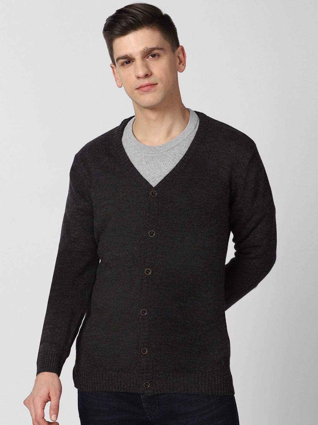 

Peter England Casuals Men Grey Acrylic Pullover