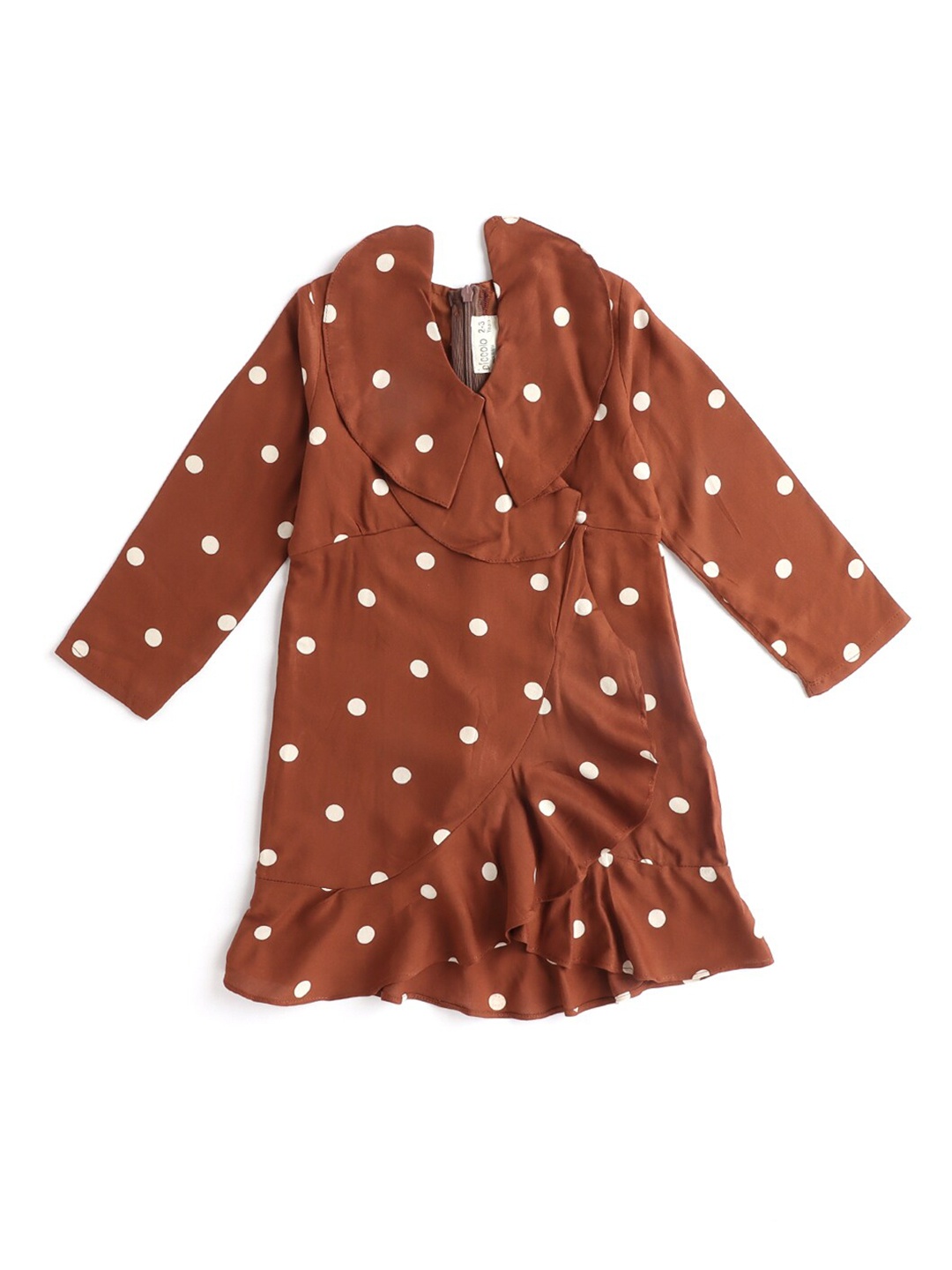 

Hopscotch Brown Tie-Up Neck Dress