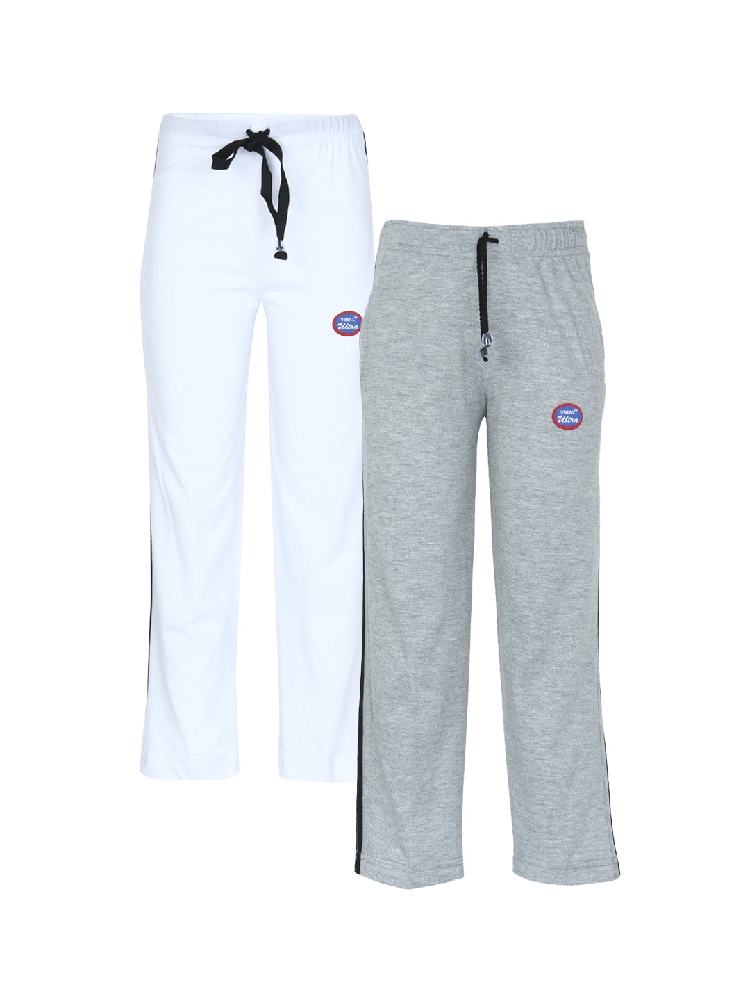 

VIMAL JONNEY Kids Pack of 2 Solid Regular Fit Trackpant, Grey