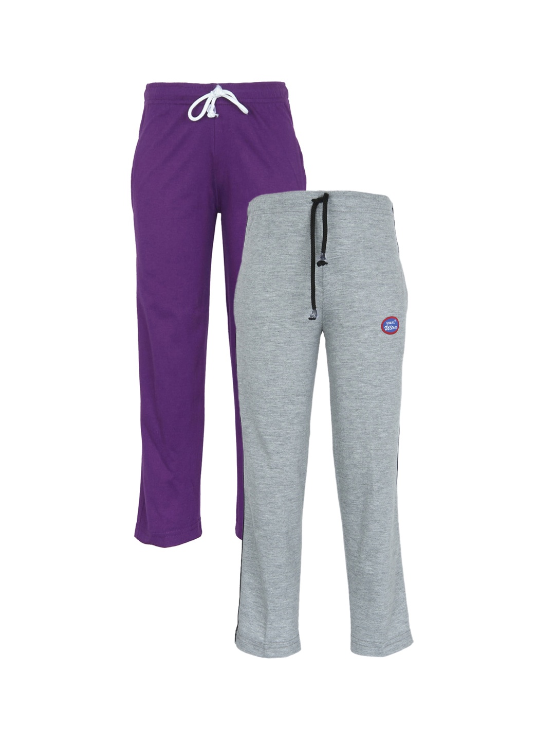 

VIMAL JONNEY Pack of 2 Kids Grey & Purple Track Pants