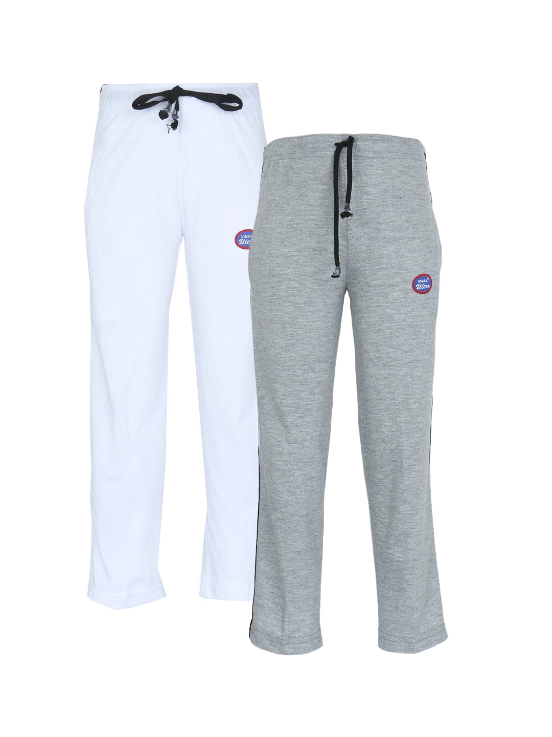 

VIMAL JONNEY Unisex Kids Multicolor Cotton Blended Trackpant Pack of 2, Grey