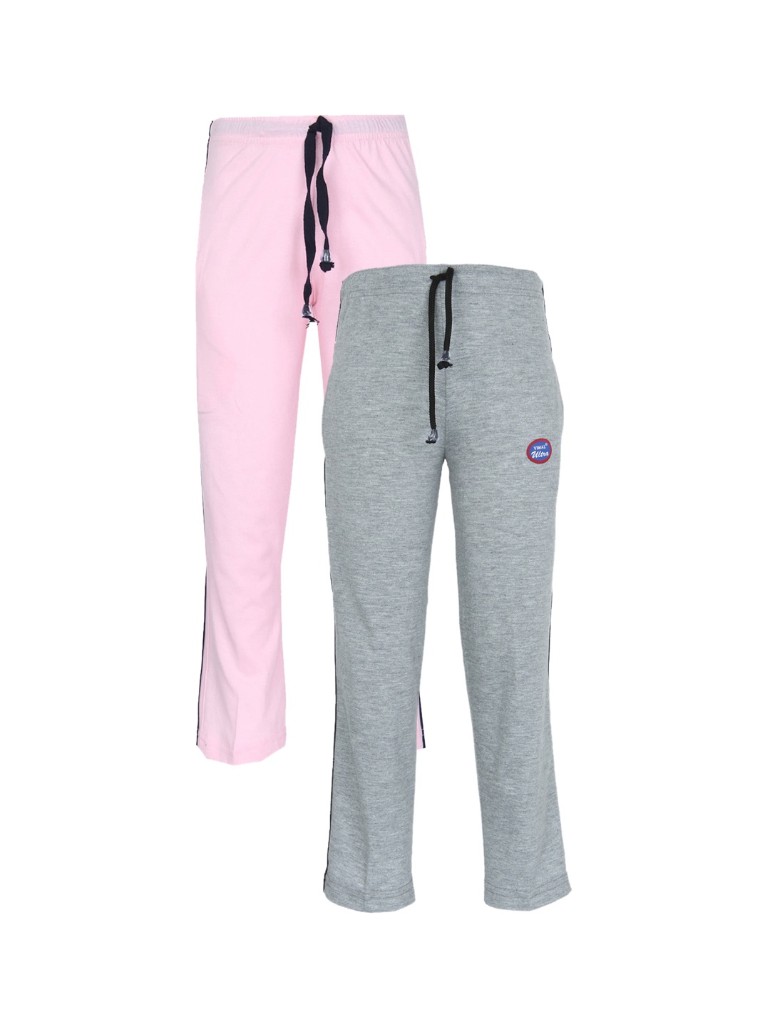 

VIMAL JONNEY Pack of 2 Kids Pink & Grey Track Pants
