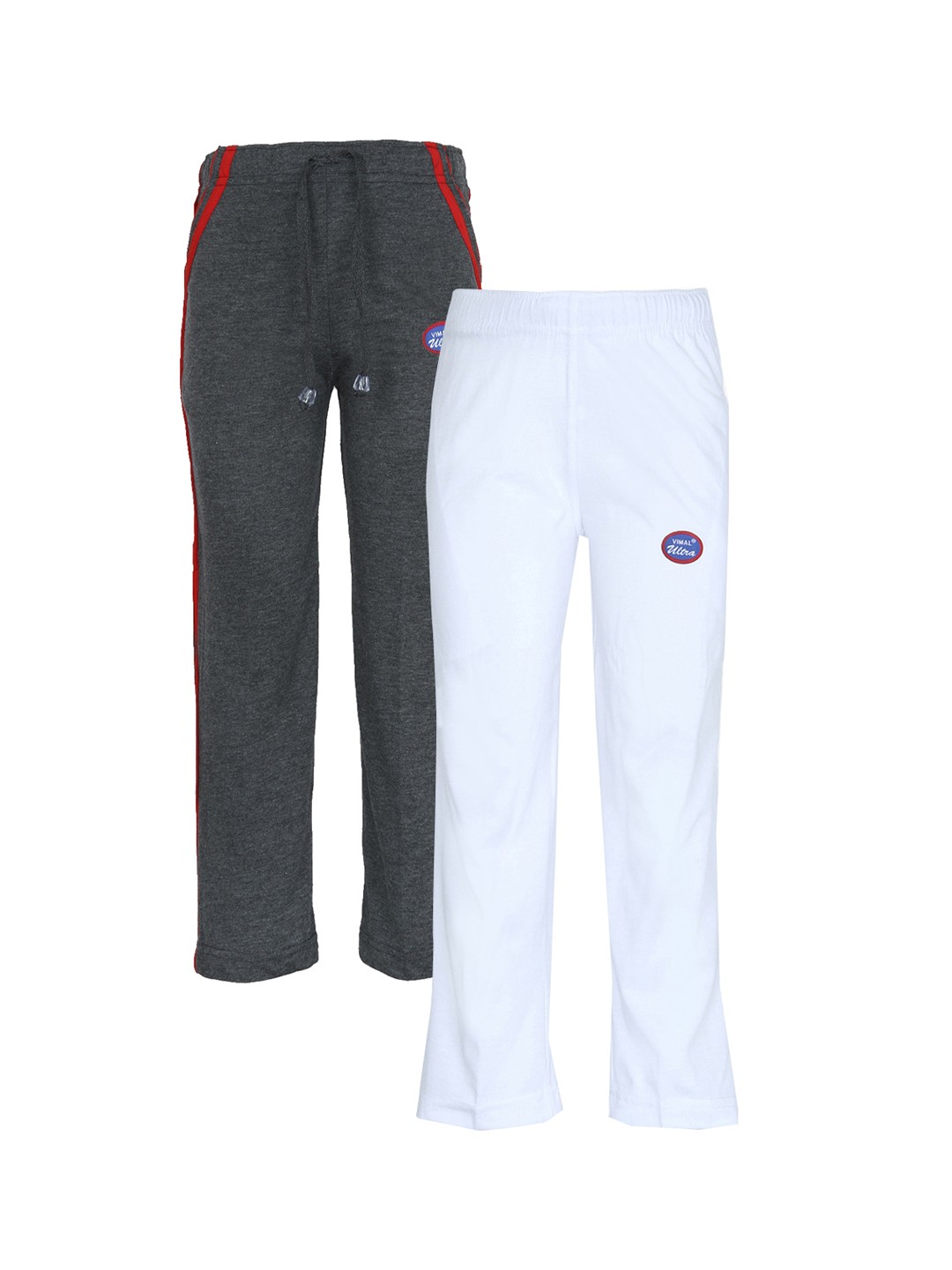 

VIMAL JONNEY Unisex Kids Multicolor Cotton Blended Trackpant Pack of 2, Grey