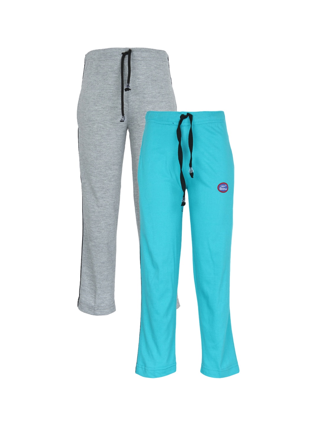 

MACK JONNEY Pack of 2 Kids Grey & Turquoise Blue Track Pants