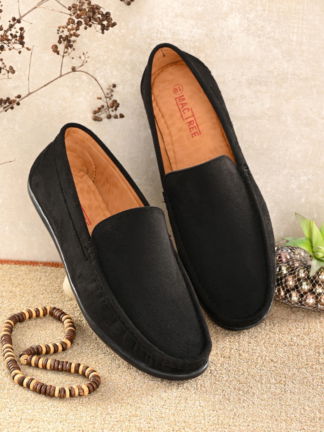 

Mactree Men Black Suede Loafers
