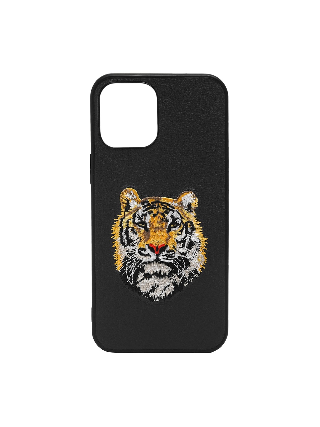 

TREEMODA Black & Grey Tiger Leather iPhone 11 Back Case