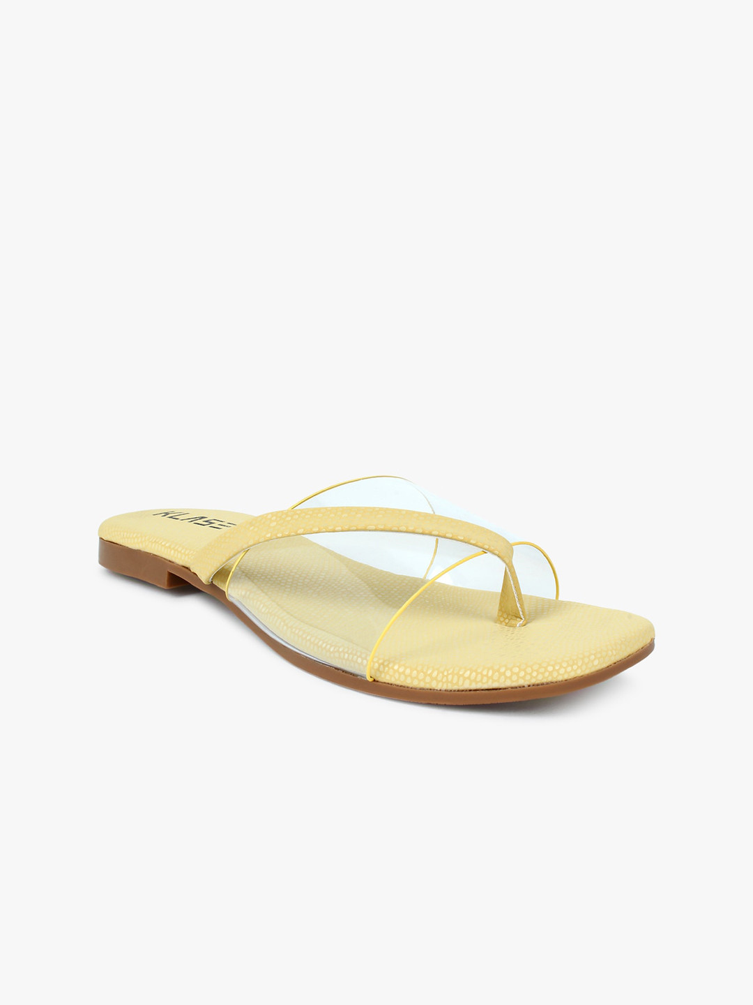 

KLASE Women Yellow Solid One Toe Flats