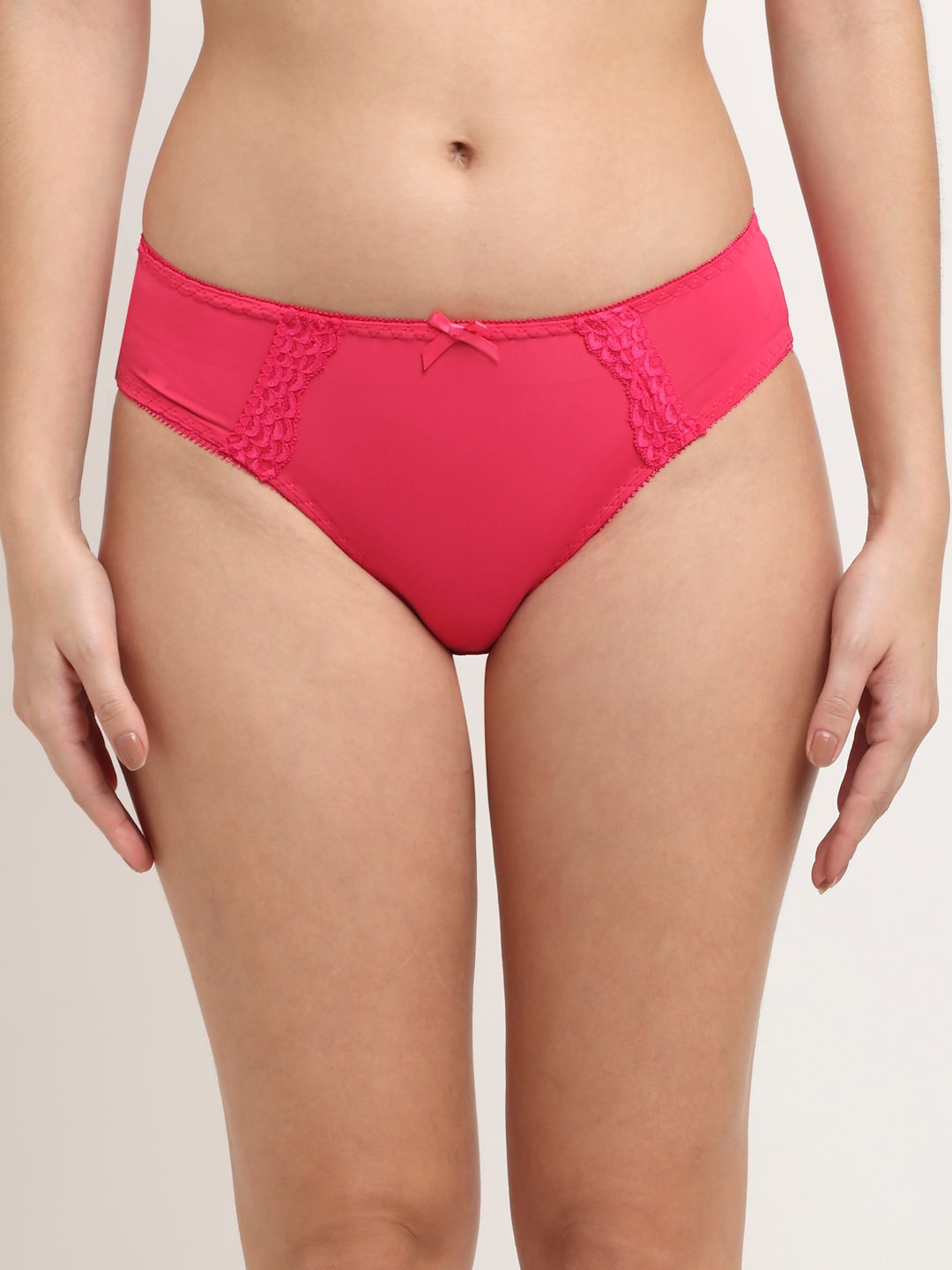 

MAKCLAN Women Pink Self-Design Bikini Briefs K1403PPS