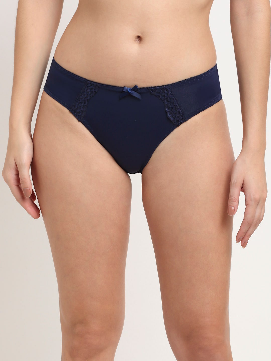 

MAKCLAN Navy Blue Solid Microfibre Briefs