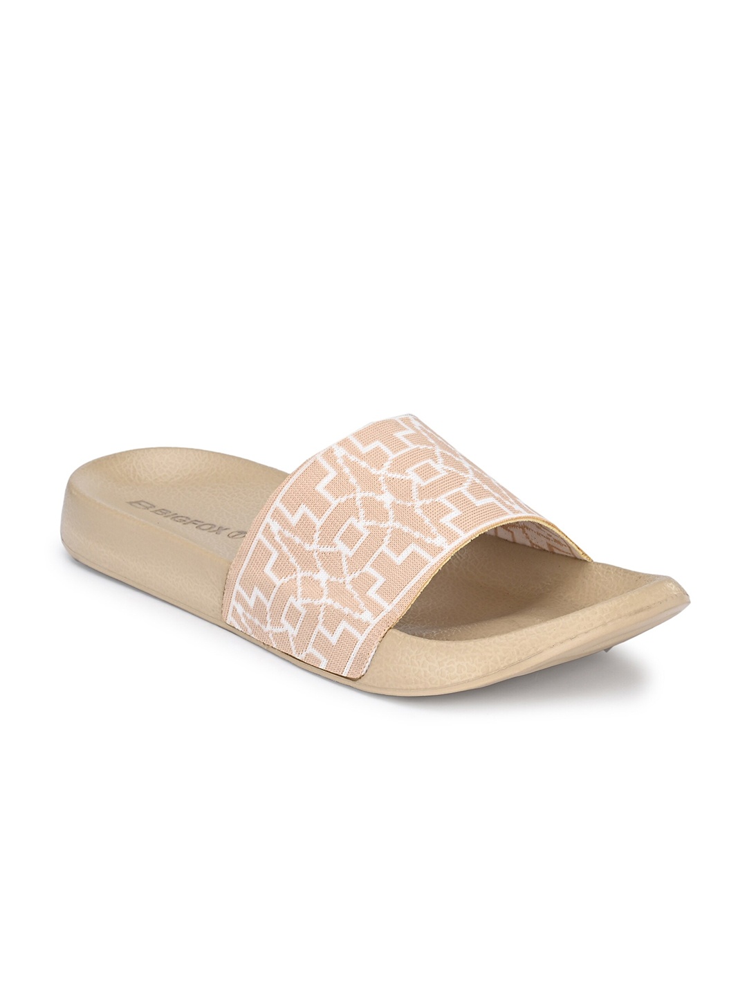 

Big Fox Men Beige & Pink Printed Sliders