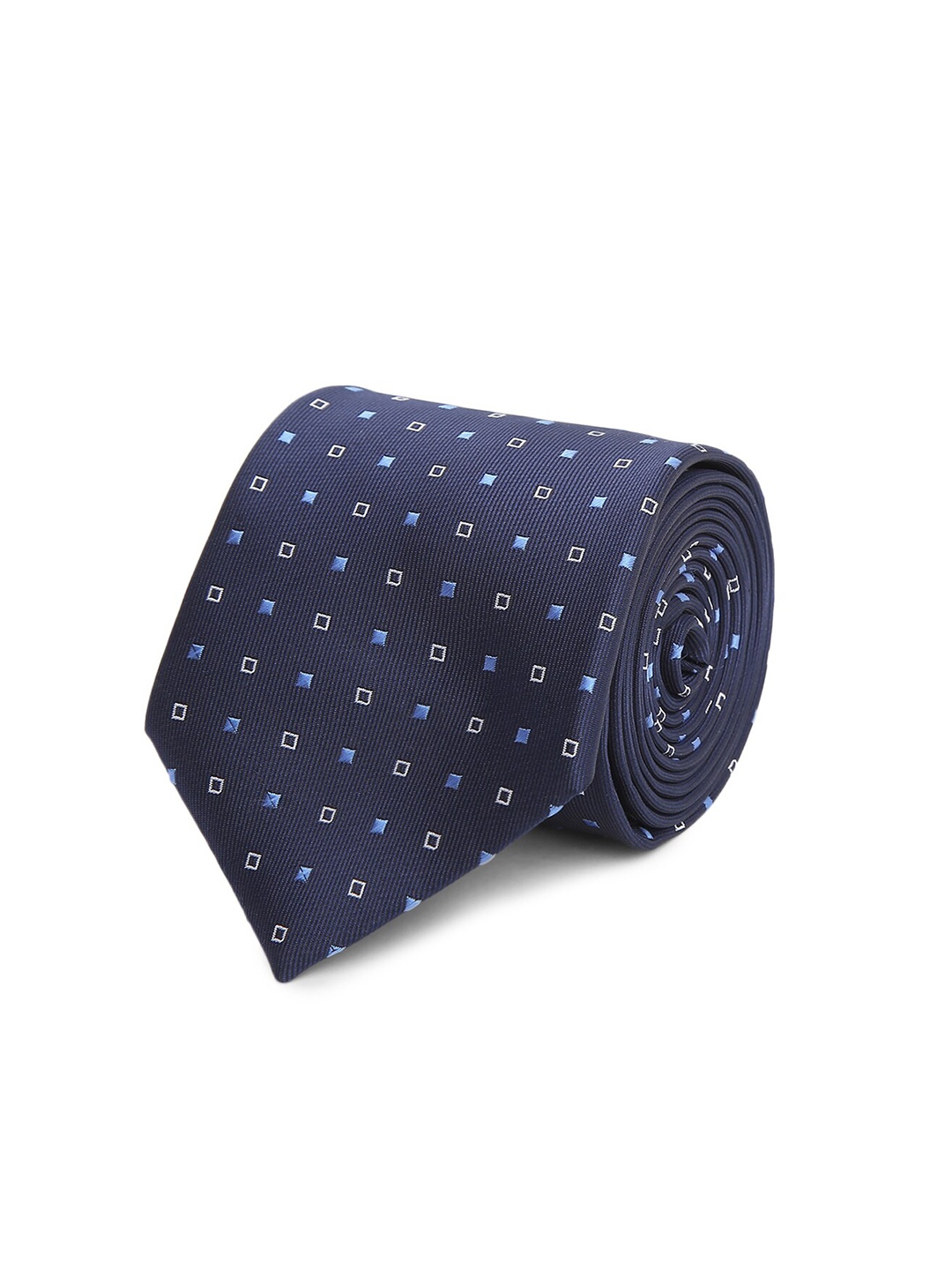 

Tossido Men Blue & Silver-Toned Woven Design Broad Tie