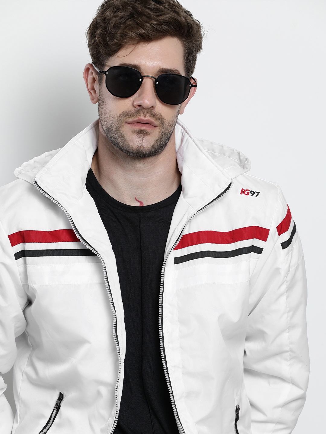 

The Indian Garage Co Men White Sporty Jacket