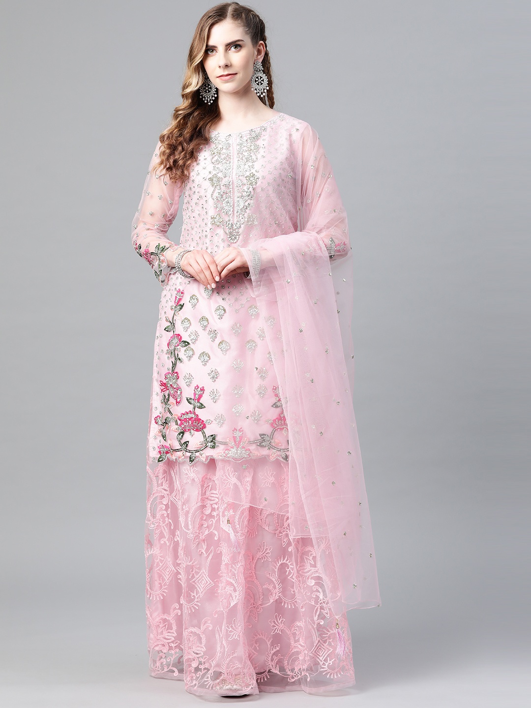 

Readiprint Fashions Pink Embroidered Unstitched Dress Material