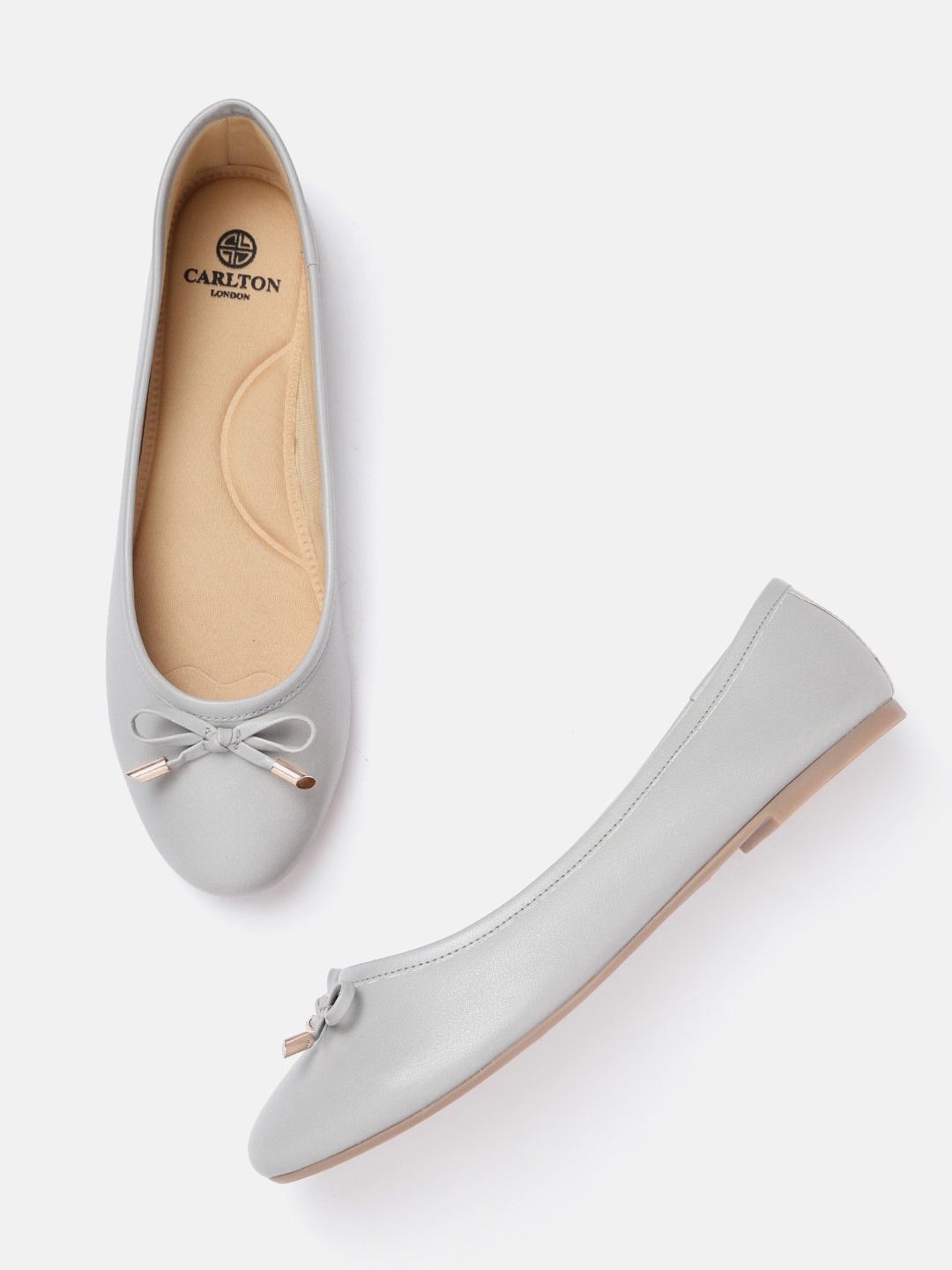 

Carlton London Women Grey Ballerinas Flats
