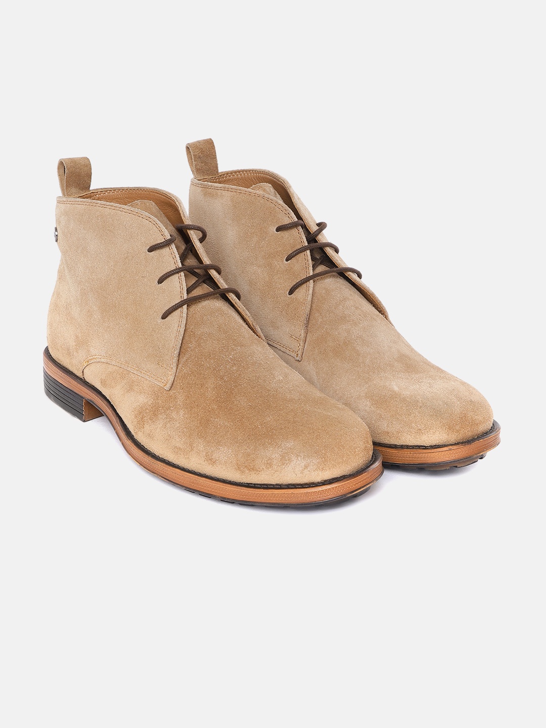 

Carlton London Men Tan Leather Flat Boots