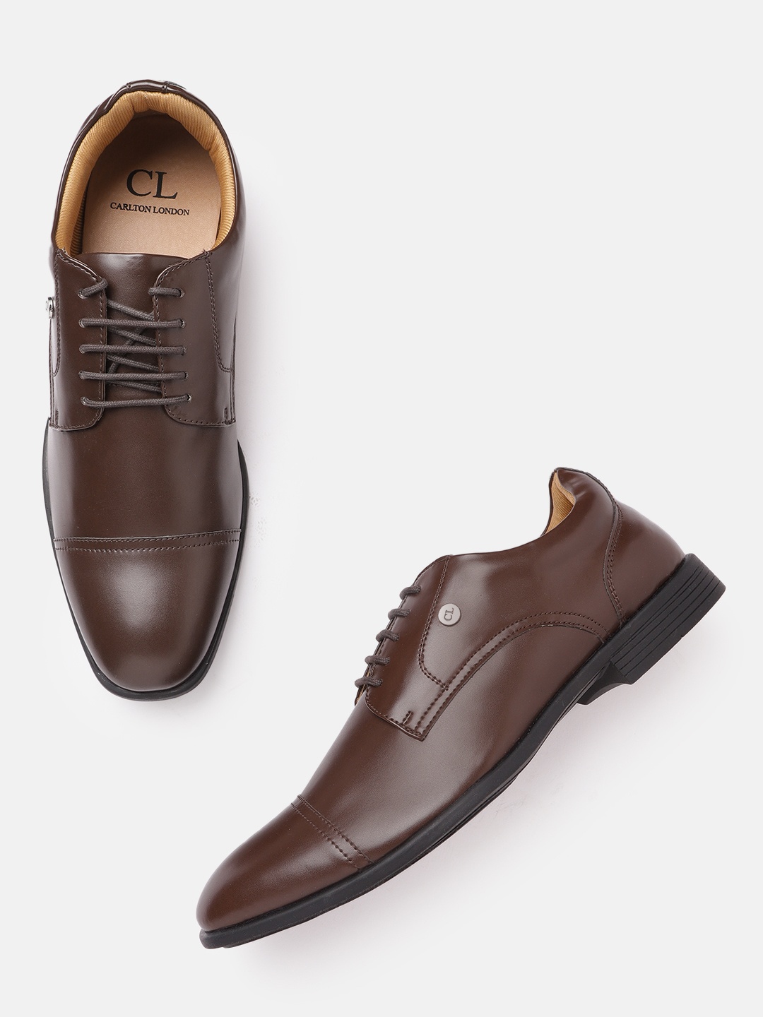 

Carlton London Men Brown Solid Derbys