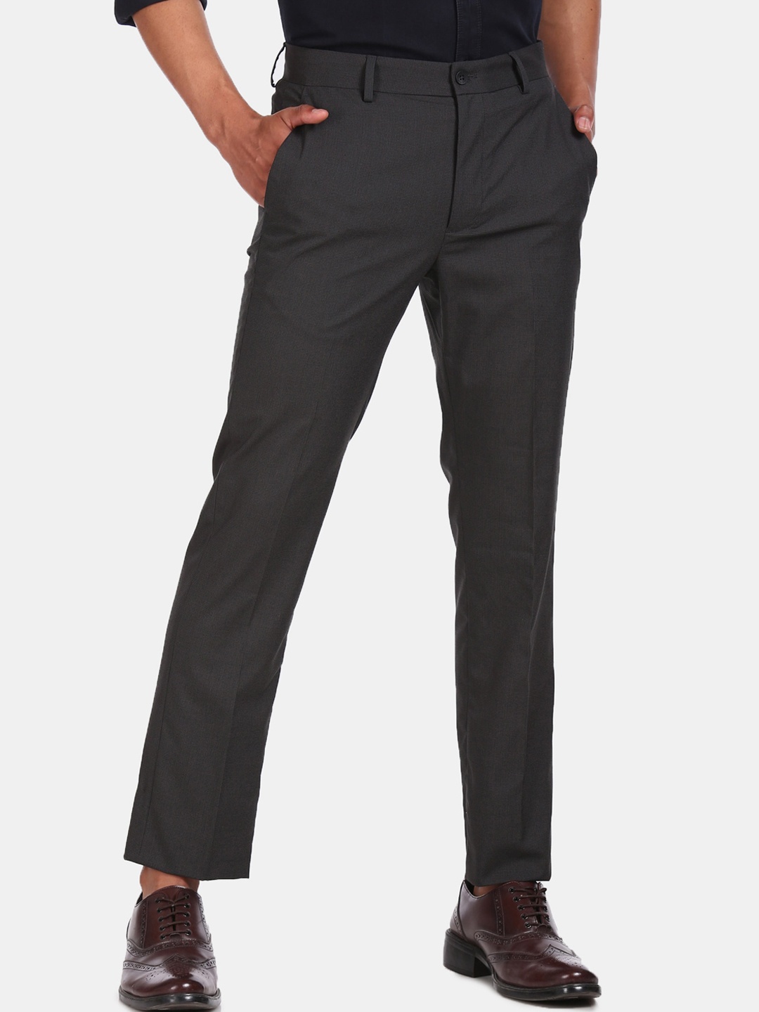 

Excalibur Men Grey Trousers