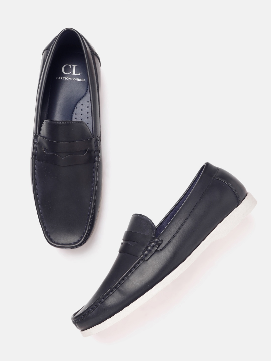 

Carlton London Men Navy Blue Loafers
