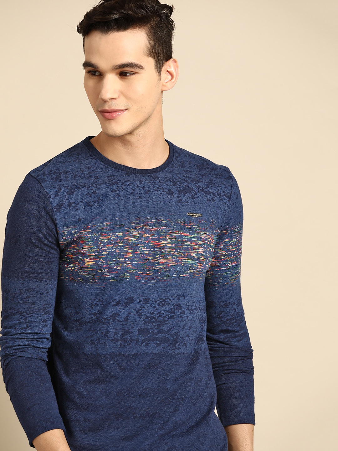 

Being Human Men Navy Blue Printed T-shirt
