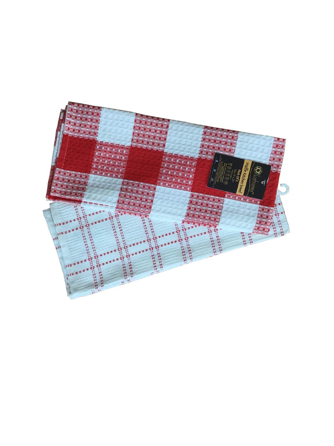 

Lushomes Blue & Red Pack Of 2 Checked Kitchen Towels