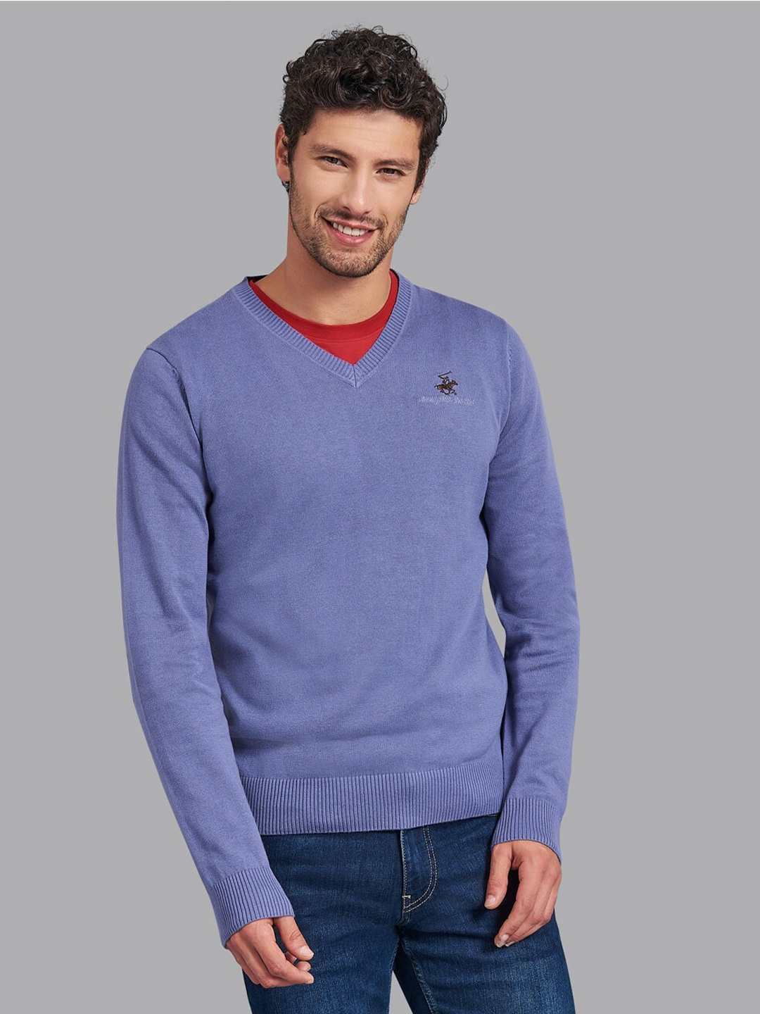 

Beverly Hills Polo Club Men Purple Solid Pullover