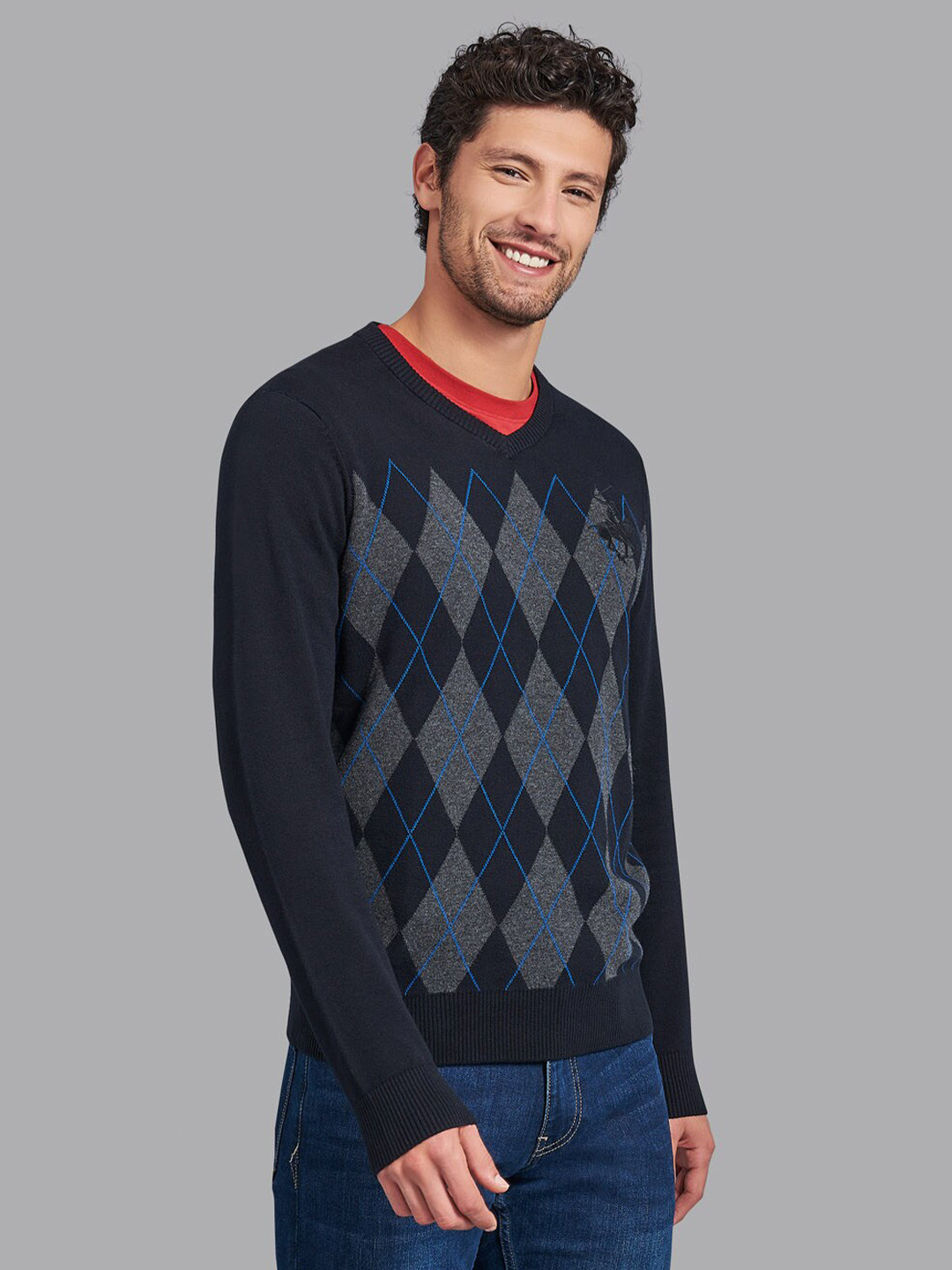 

Beverly Hills Polo Club Men Black Printed Pullover