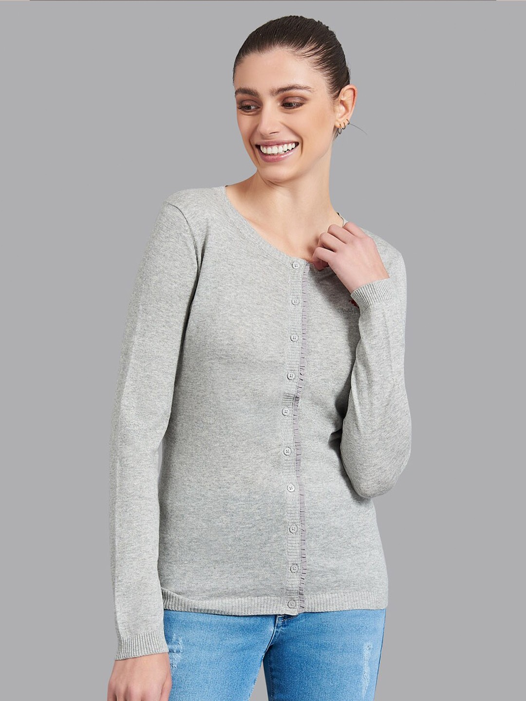 

Beverly Hills Polo Club Women Grey Cardigan