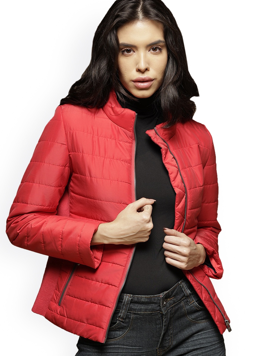 

Gipsy Women Red Crop Padded Jacket
