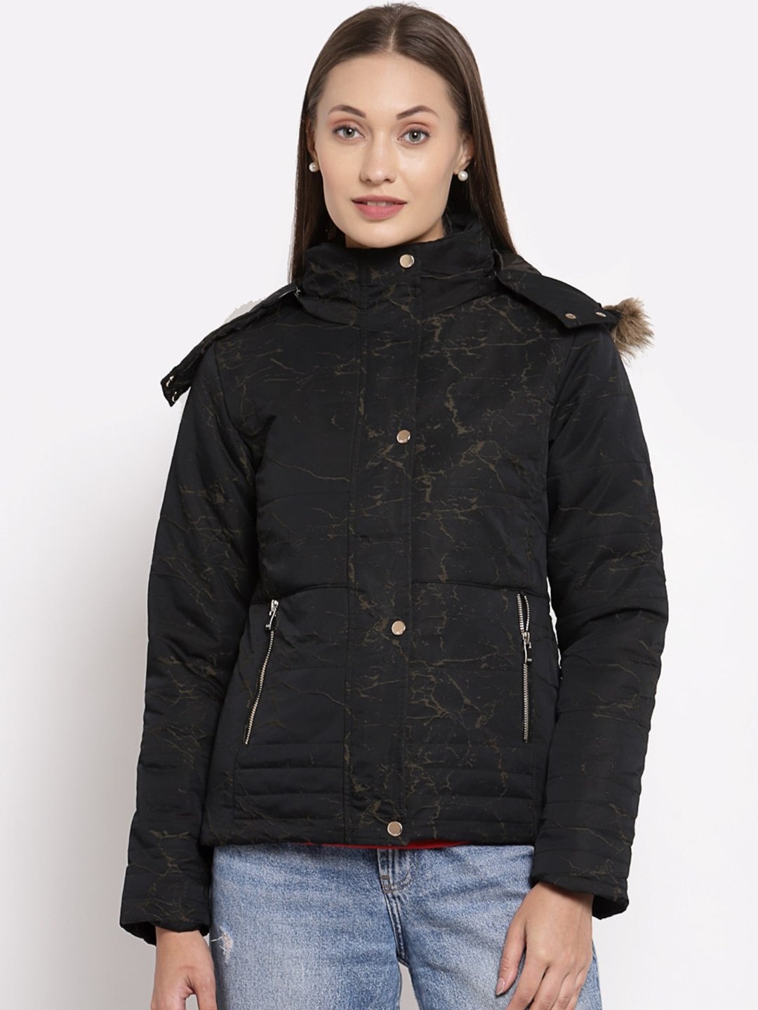 

Juelle Women Black Parka Jacket