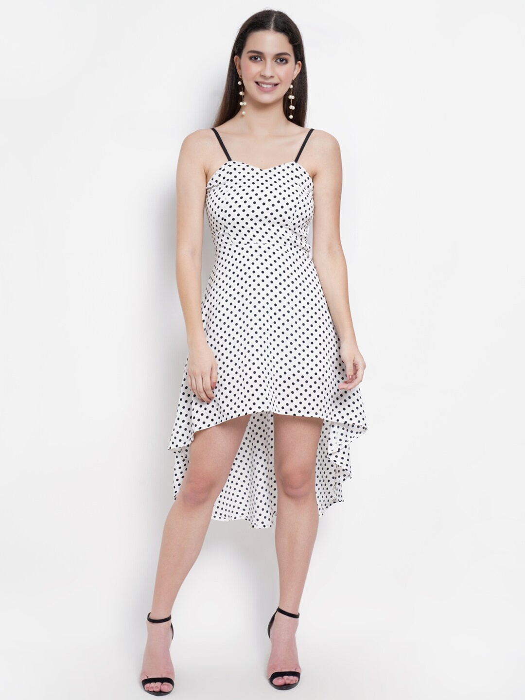 

DODO & MOA White & Black Crepe Dress