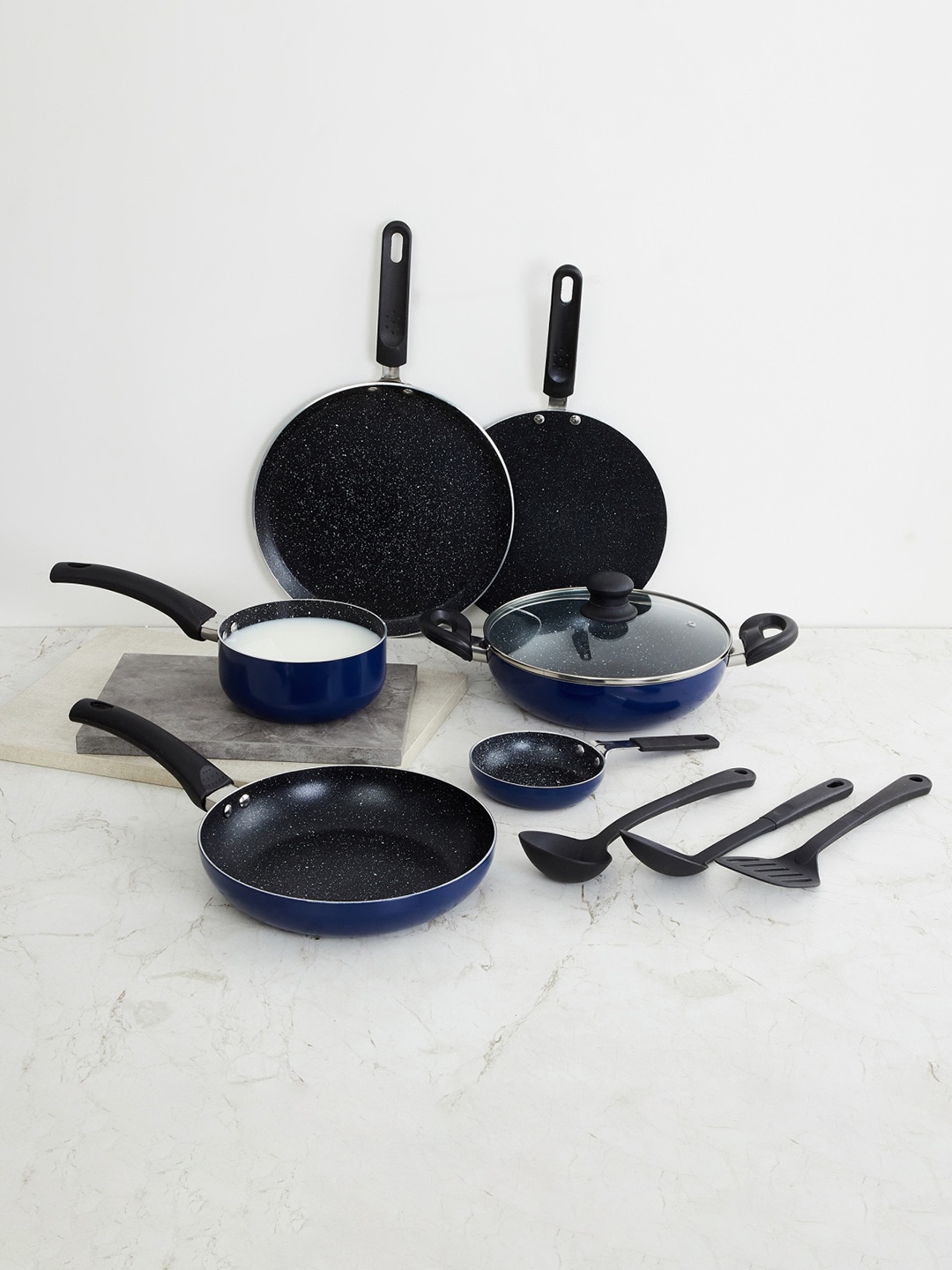 

Home Centre Navy Blue Aluminium Cookware Set