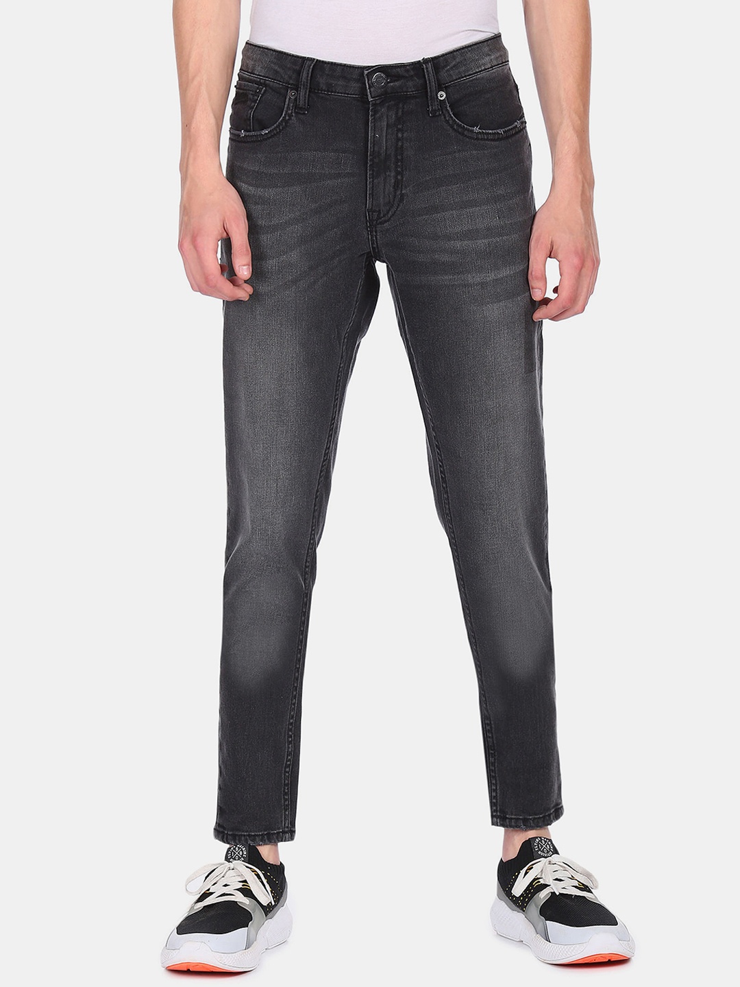 

Aeropostale Men Black Super Skinny Fit Heavy Fade Jeans