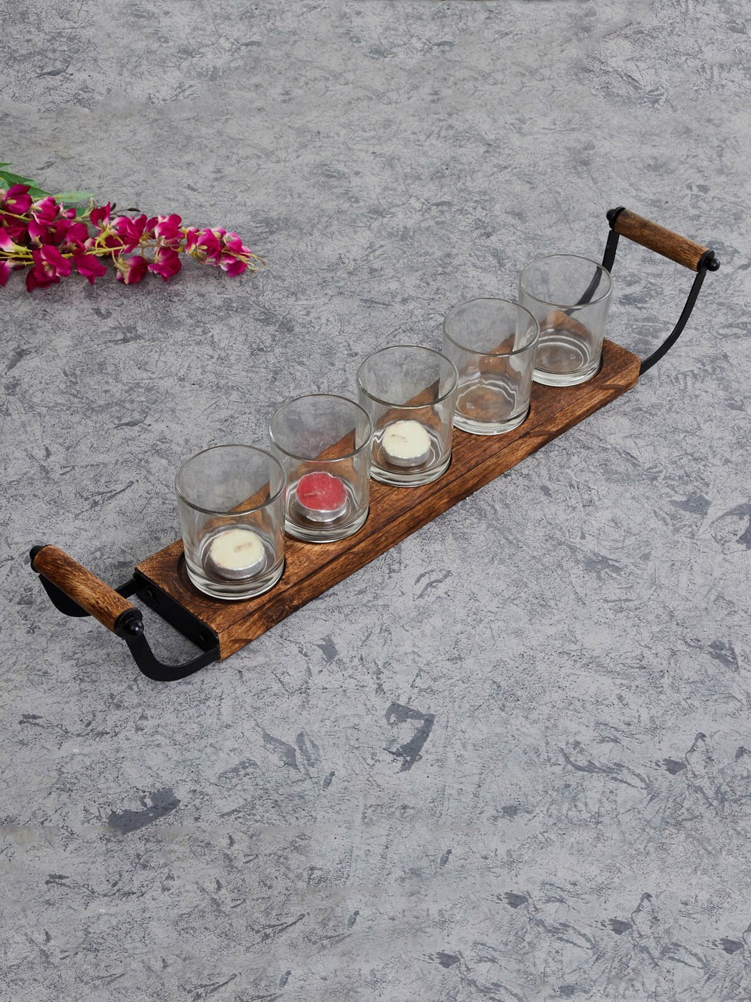 

Home Centre Set Of 5 Assorted Candle Holders