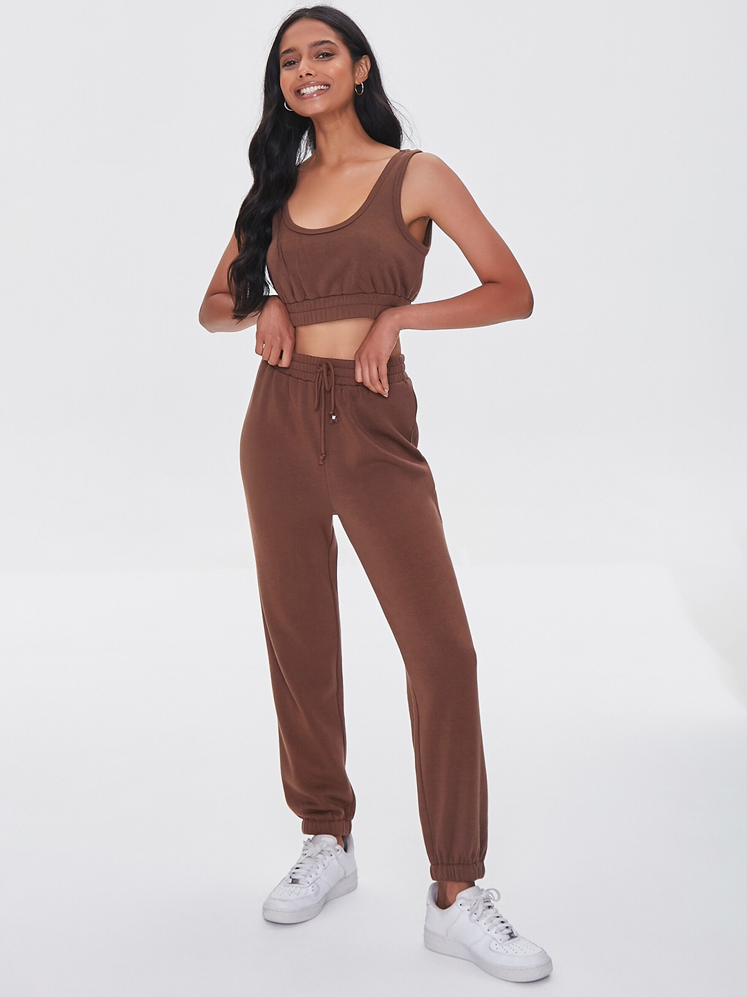 

FOREVER 21 Women Brown Top with Joggers