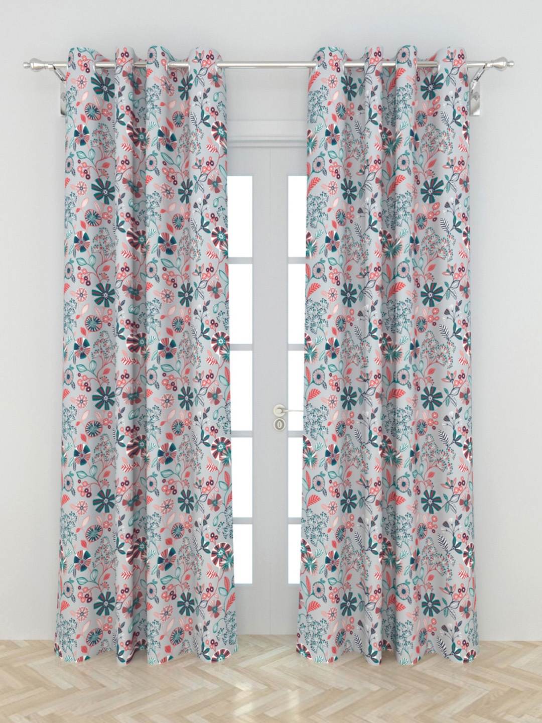 

Home Centre Assorted Set of 2 Floral Door Curtain