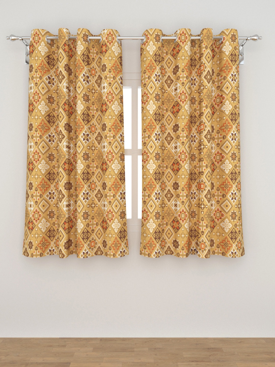 

Home Centre Assorted Set of 2 Ethnic Motifs Window Curtain