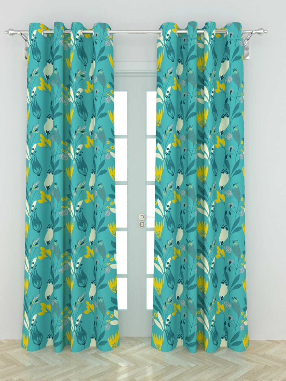 

Home Centre Assorted Set of 2 Floral Door Curtain