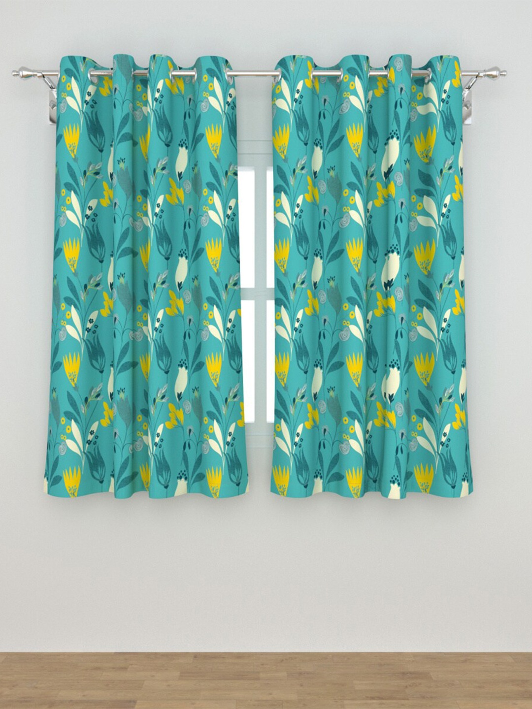 

Home Centre Set Of 2 Assorted Floral Regular Window Curtains