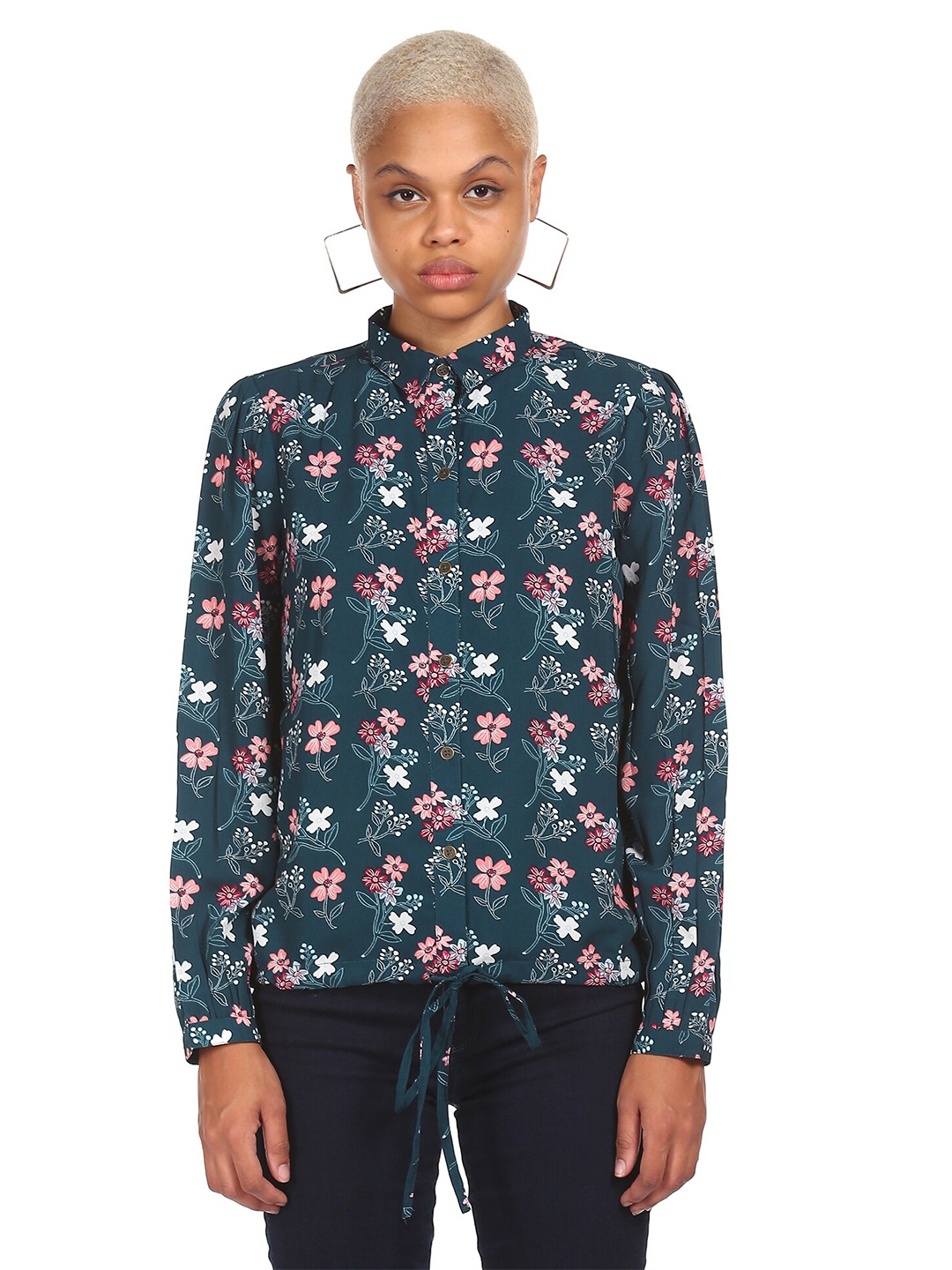 

Cherokee Green Floral Regular Top