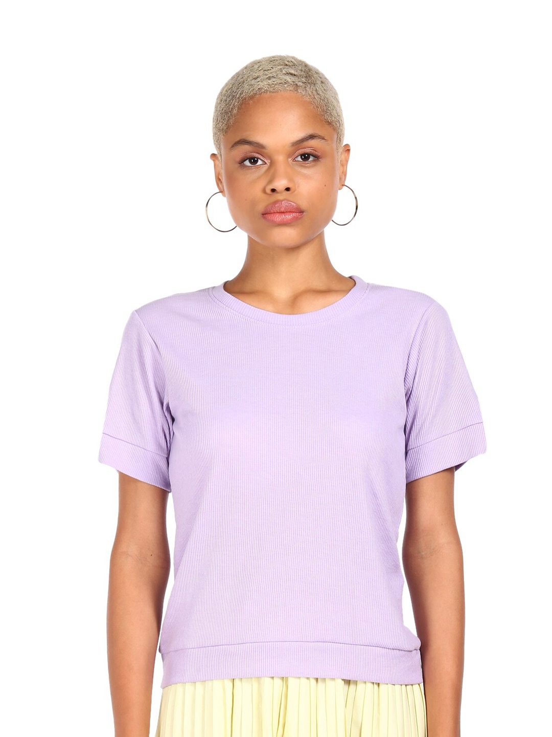 

Sugr Purple Solid Cotton Top