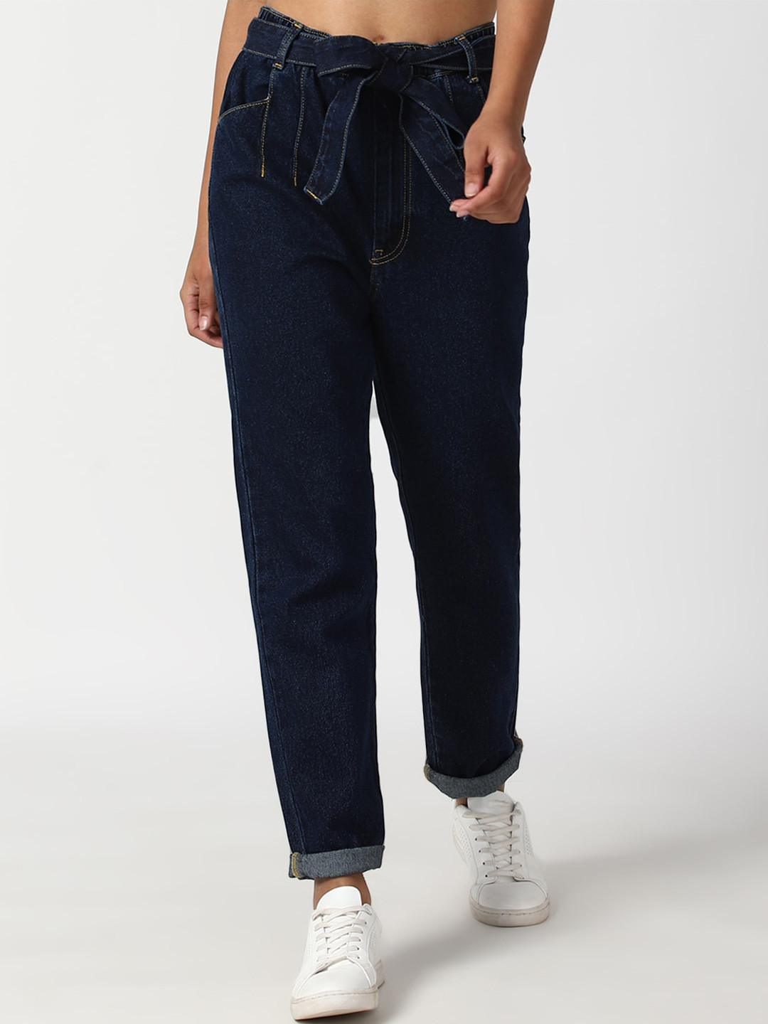 

FOREVER 21 Women Blue Boyfriend Fit Jeans