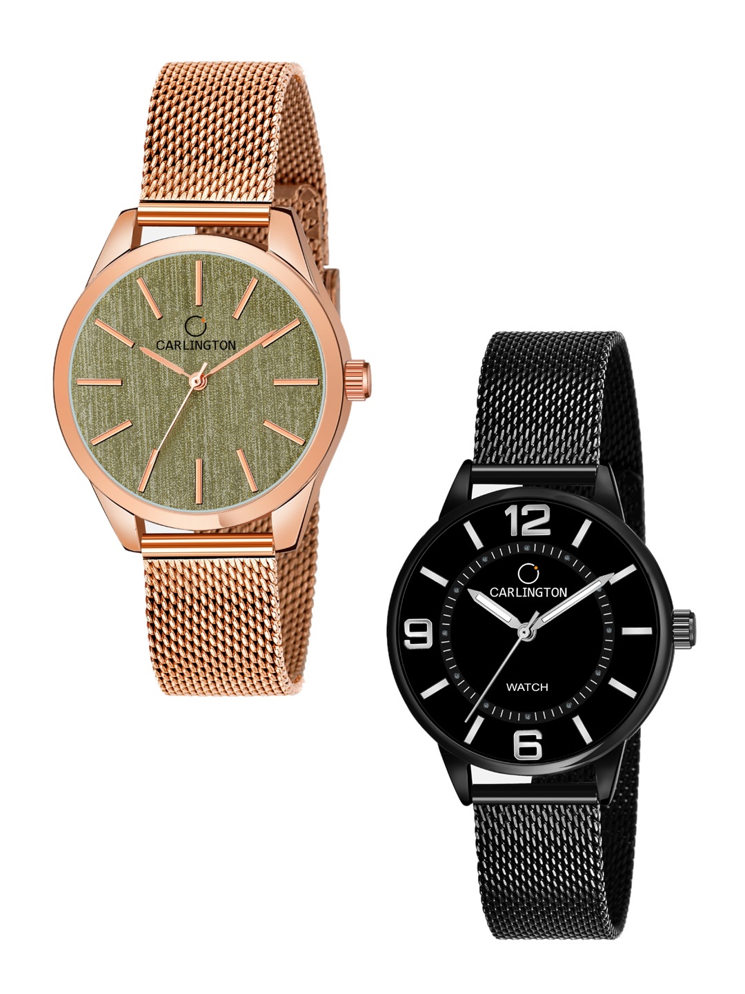 

CARLINGTON Women Set Of 2 Watches CT2001-CT2002, Rose gold