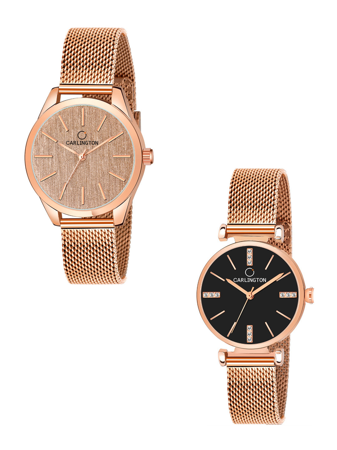 

CARLINGTON Women Multicoloured Dial & Multicoloured Stainless Steel Bracelet Style Straps Analogue Watch, Multi