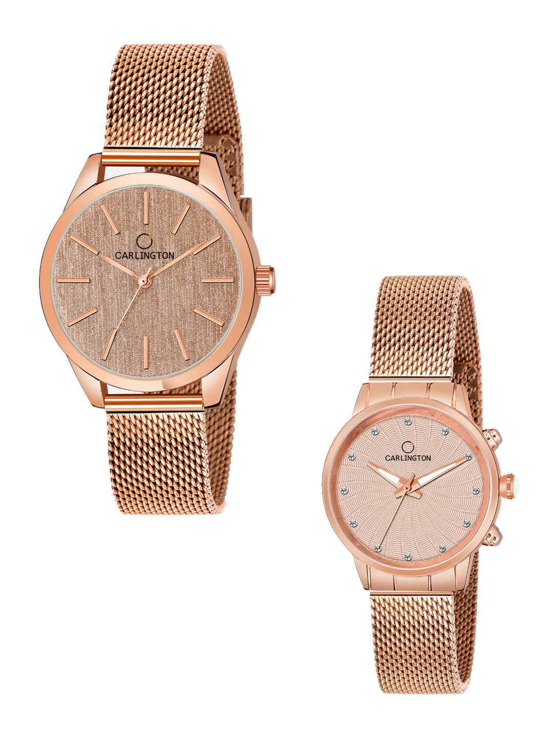 

CARLINGTON Women Multicoloured Dial & Multicoloured Stainless Steel Bracelet Style Straps Analogue Watch, Multi