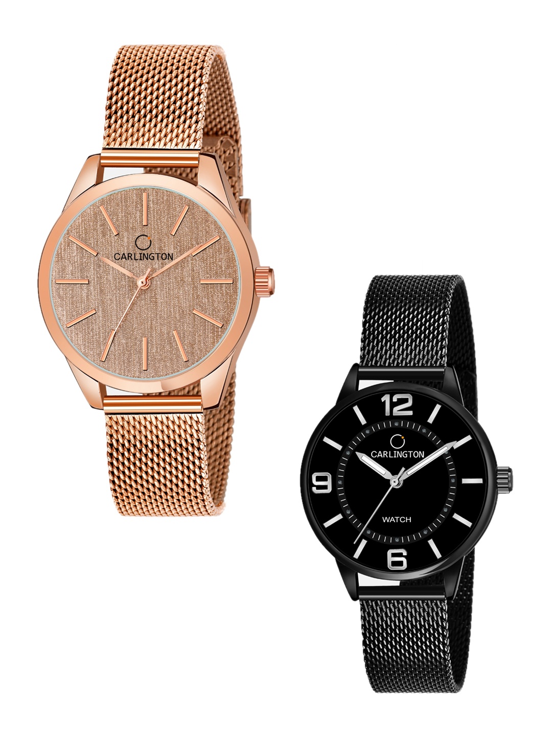 

CARLINGTON Women Set Of 2 Watches CT2001-CT2002, Rose gold