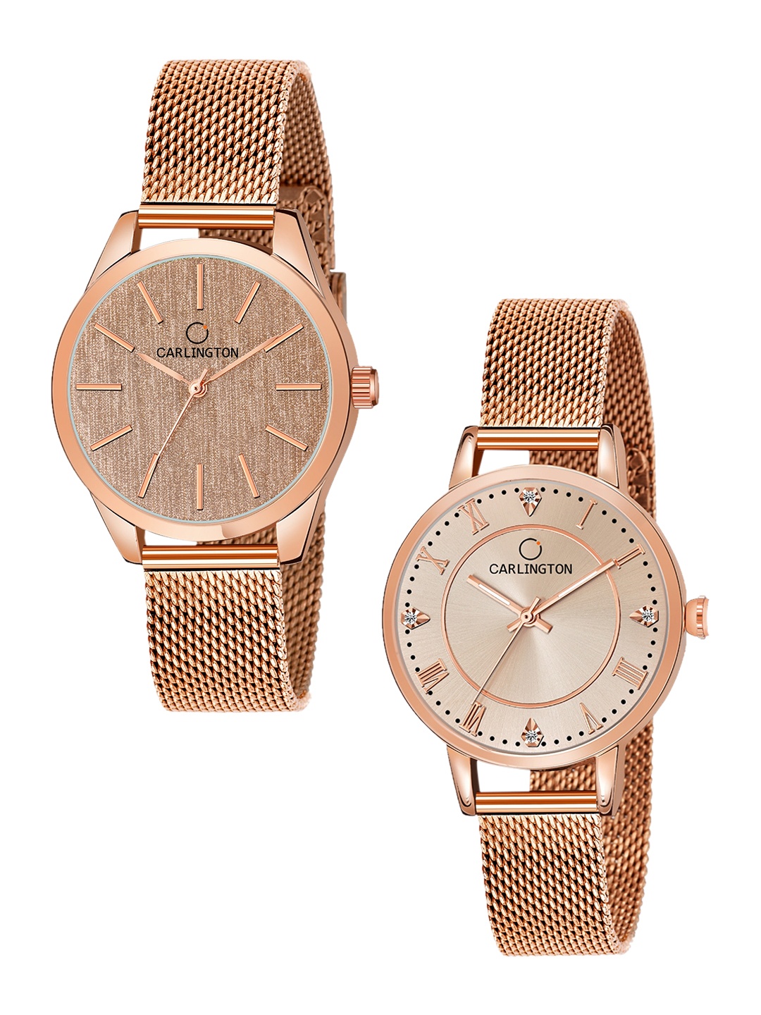 

CARLINGTON Women Multicoloured Embellished Dial & Multicoloured Stainless Steel Bracelet Style Straps Watch, Multi