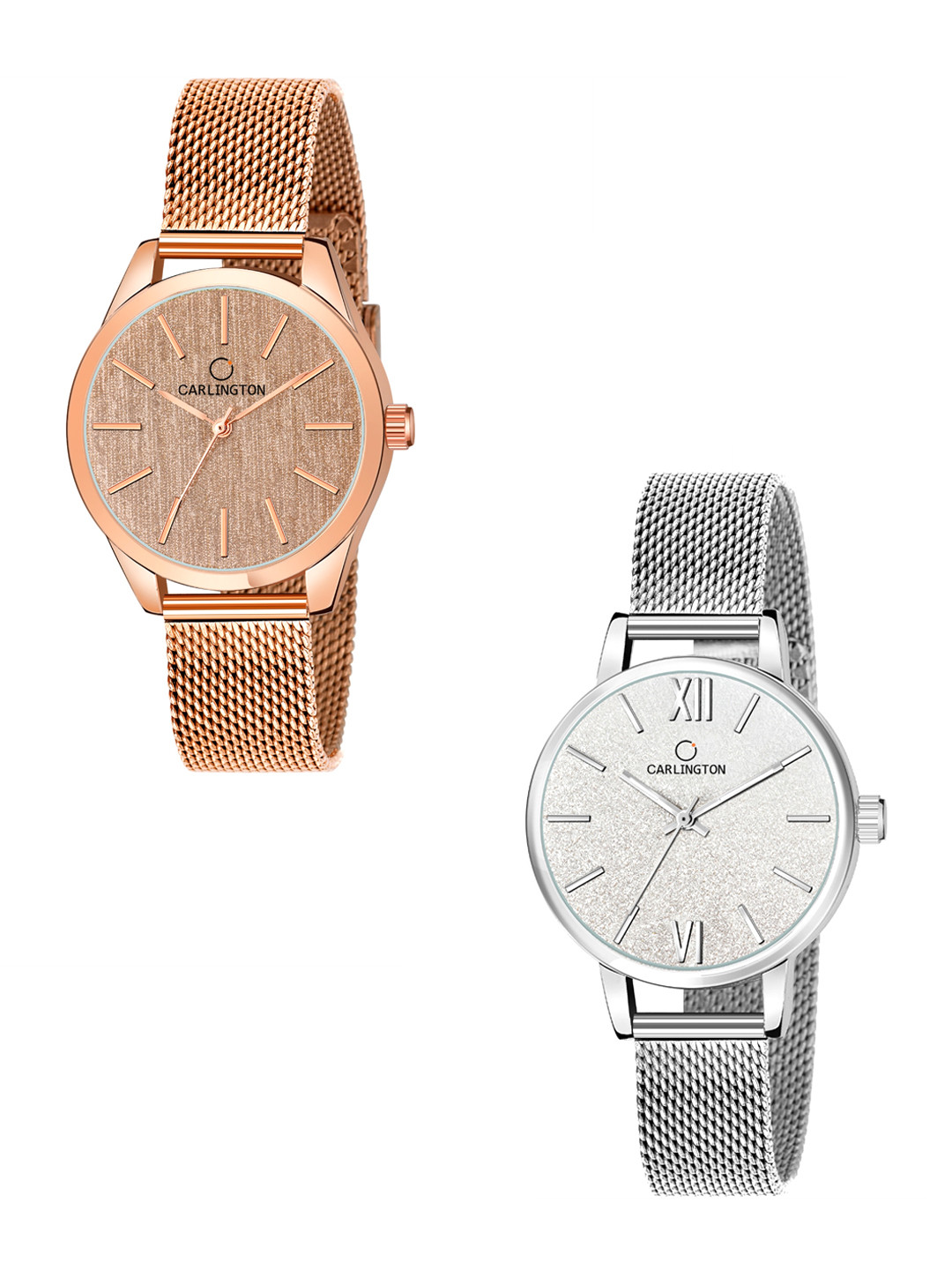 

CARLINGTON Women Set Of 2 Watches CT2001-CT2018, Rose gold
