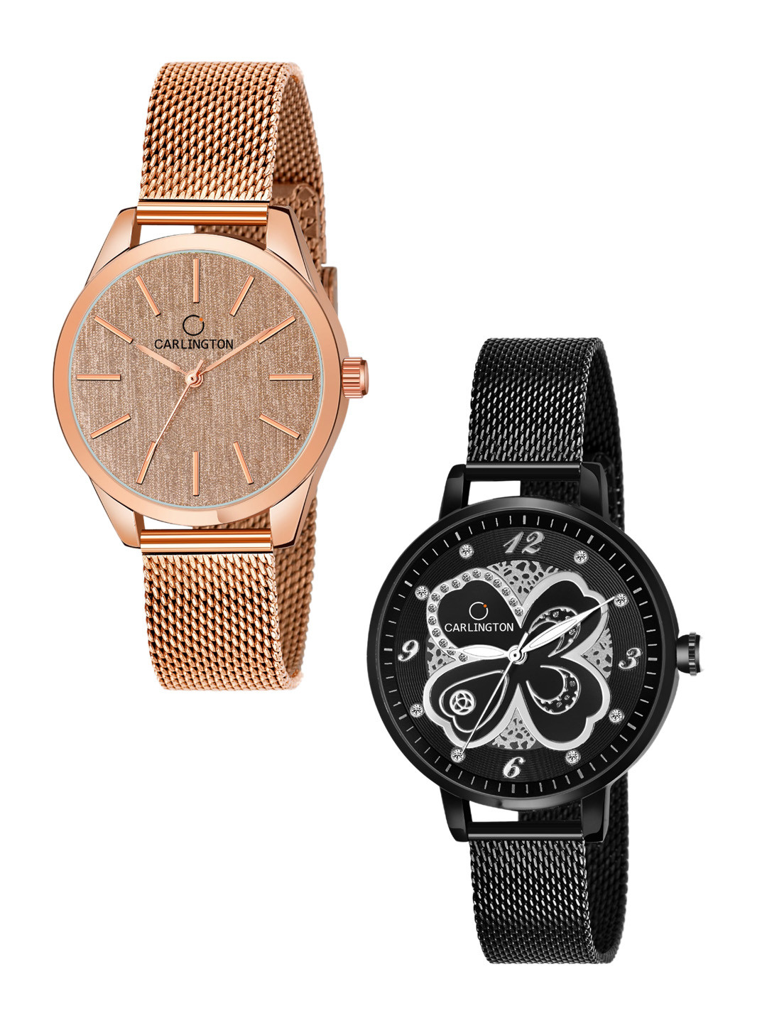 

CARLINGTON Women Set Of 2 Watches CT2001-CT2019, Rose gold