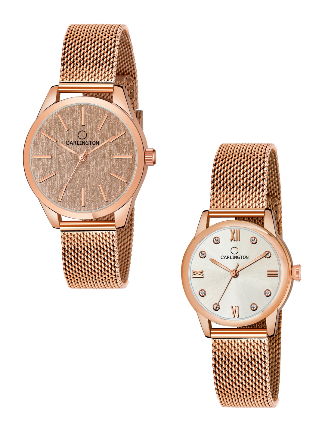 

CARLINGTON Women Set Of 2 Analogue Watch CT2001 CT2005, Multi