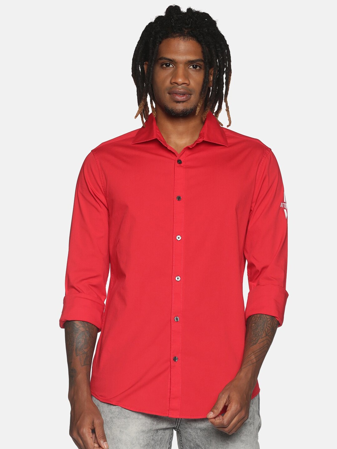 

ATTIITUDE Men Red Casual Shirt